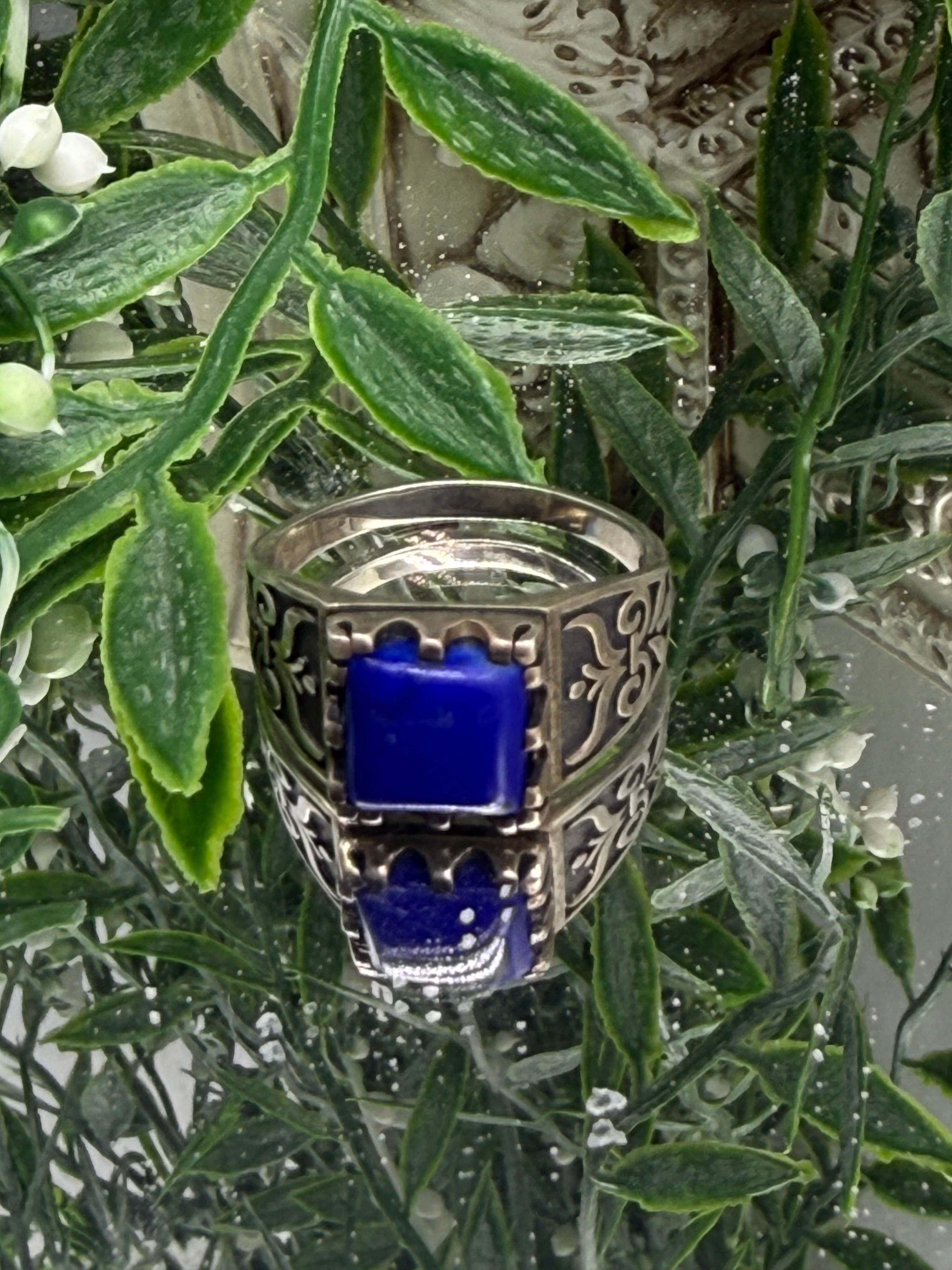 Wisdom of the Ancients – Lapis Lazuli Sterling Silver Ring Crystal Wellness