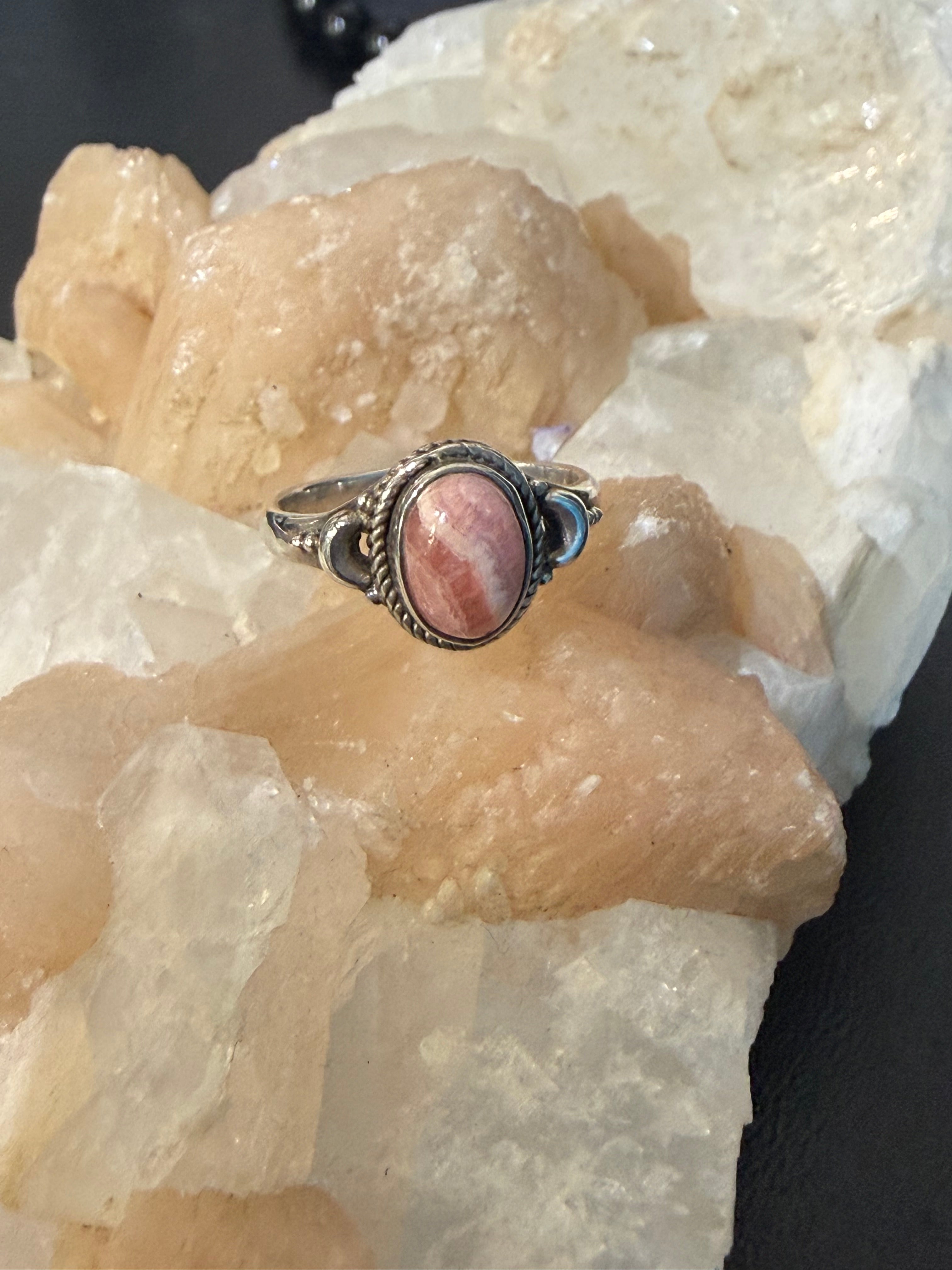 Rhodochrosite Ring – Size 6
Love, Compassion & the Courage to Shine Crystal Wellness