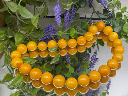 Butterscotch Amber 21mm Bead Necklace — Golden Glow & Timeless Warmth, 52cm Crystal Wellness