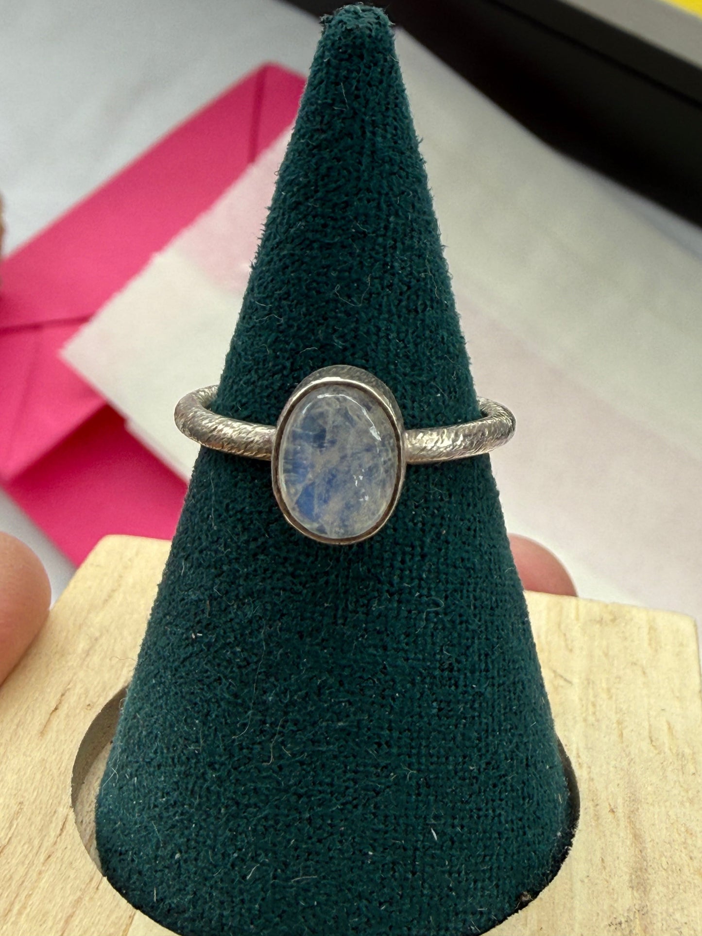 Moonstone Ring – Sterling Silver | Intuition, New Beginnings & Divine Feminine Energy, size 6 Crystal Wellness
