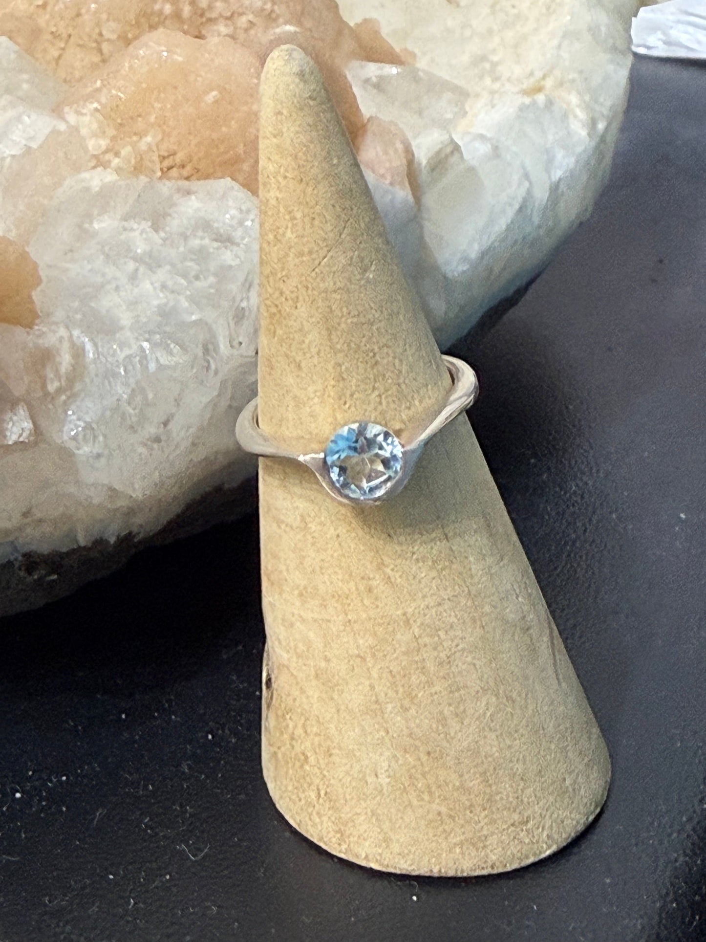 Blue Topaz Ring, size 6 Crystal Wellness