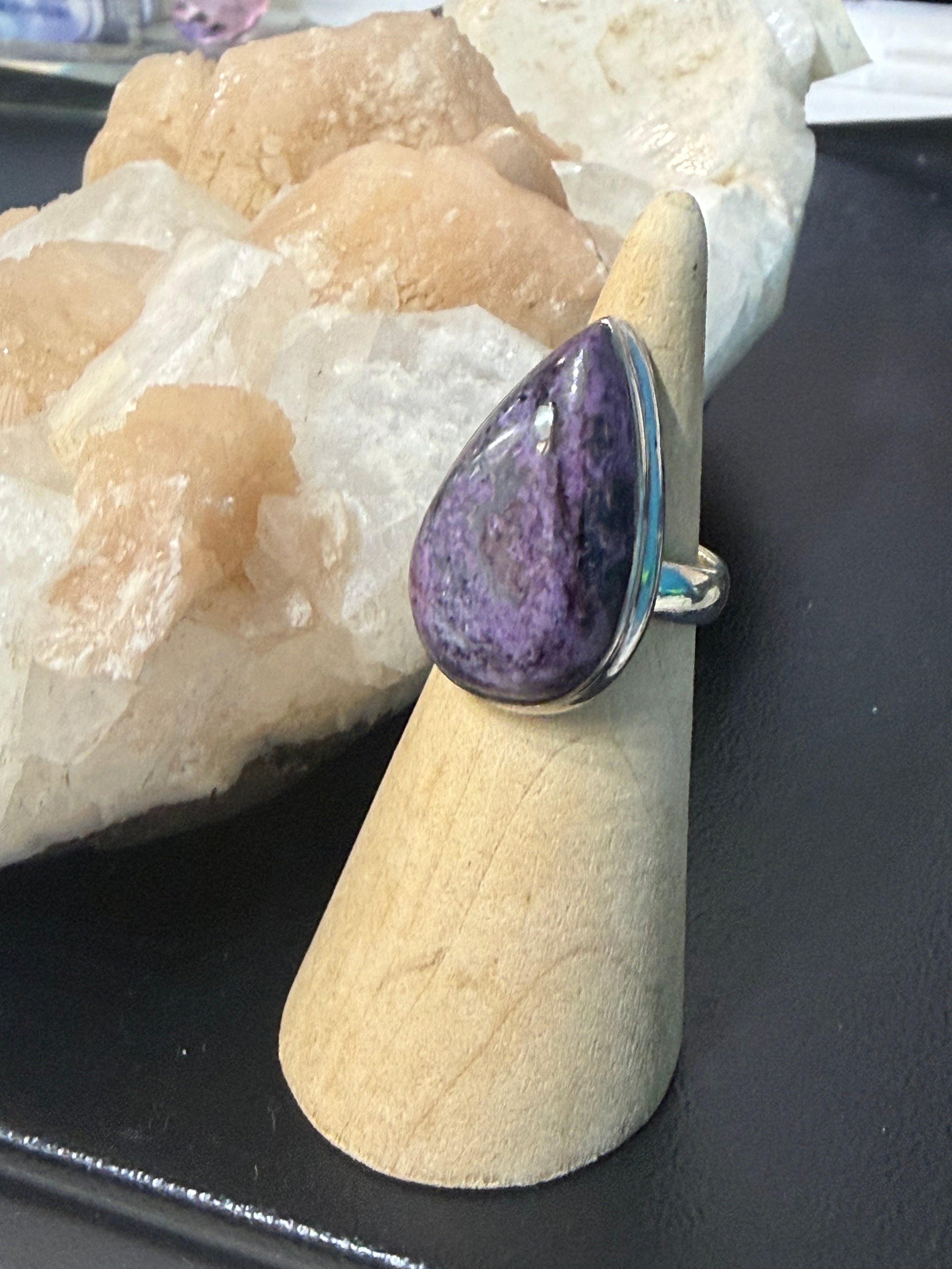 Sugilite Sterling Silver Ring – Size 5.5 Crystal Wellness