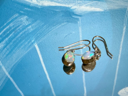 Ethiopian Opal Earrings — A Dance of Light and Possibility, 8mmx7mm Crystal Wellness