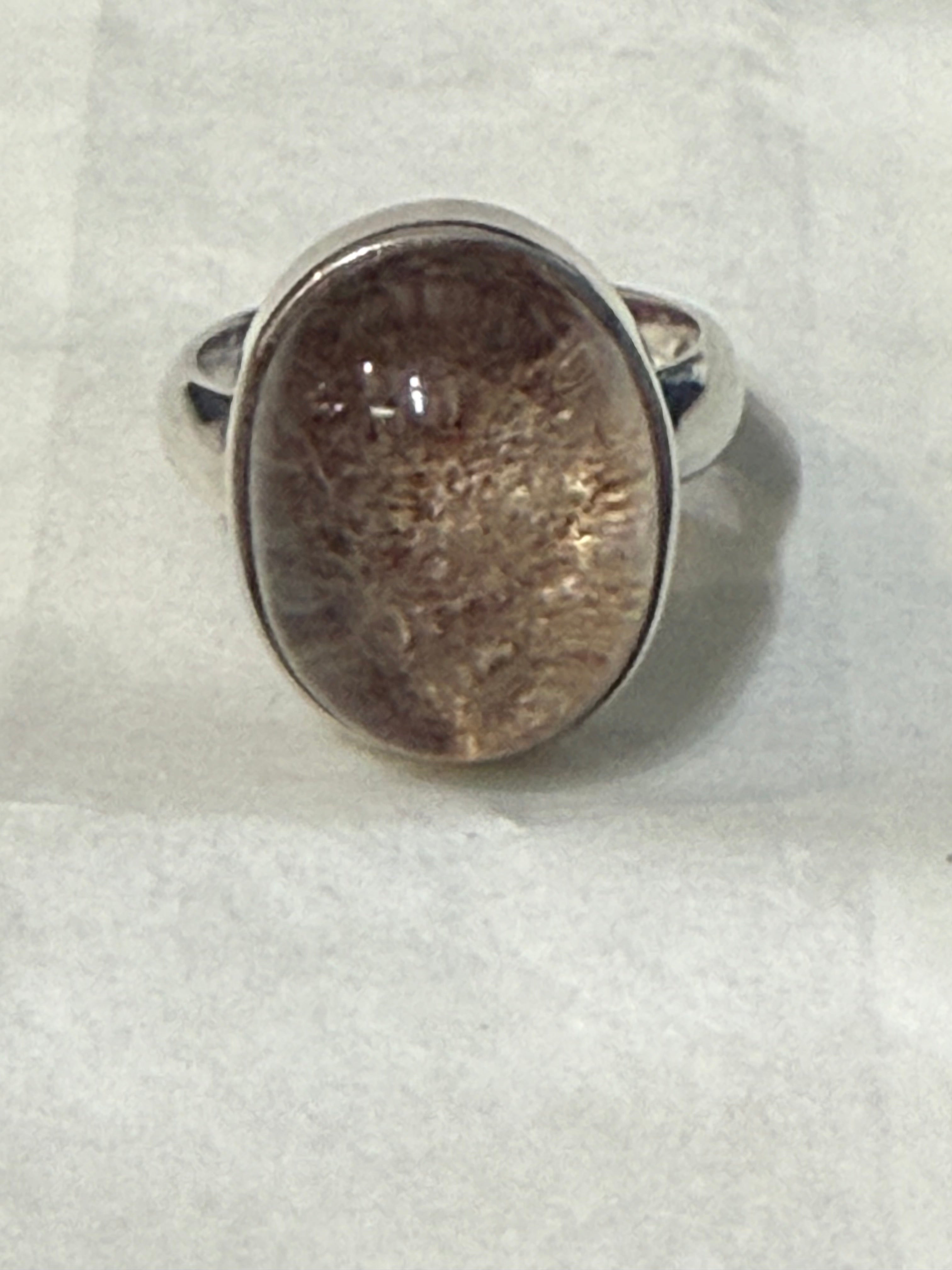 Lodolite Dreamscape Ring – Sterling Silver, Size 5 Crystal Wellness