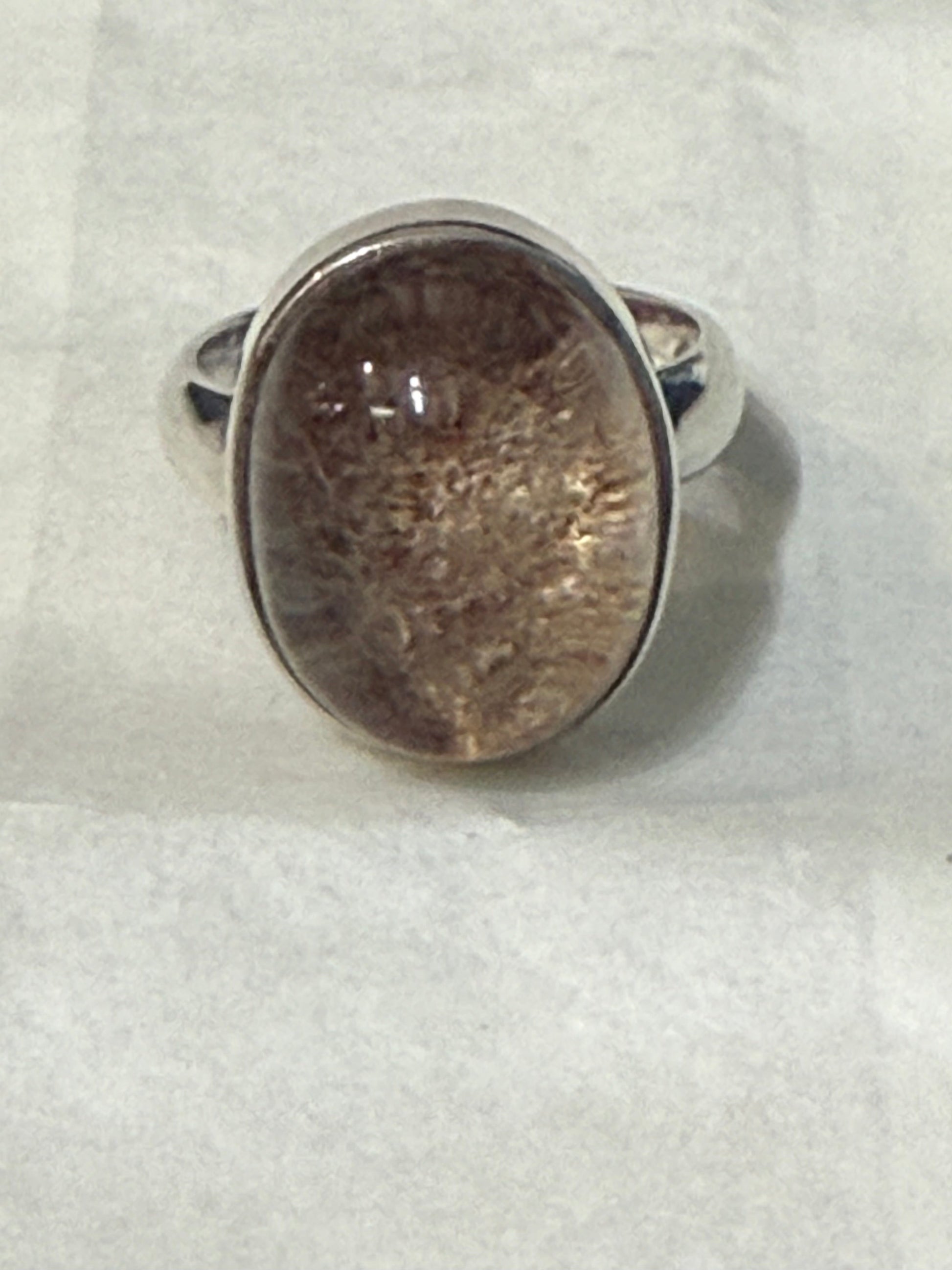 Lodolite Dreamscape Ring – Sterling Silver, Size 5 Crystal Wellness