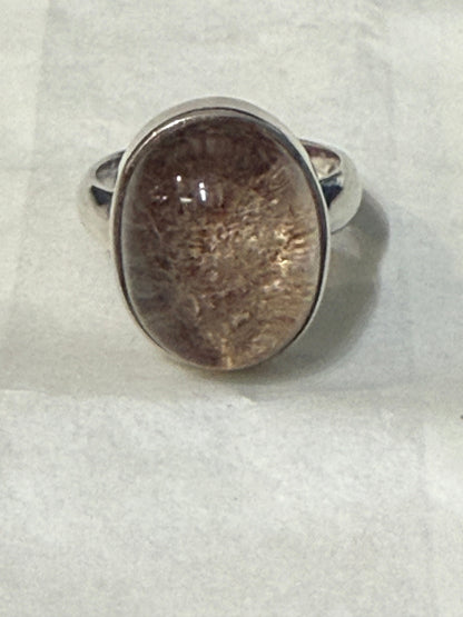 Lodolite Dreamscape Ring – Sterling Silver, Size 5 Crystal Wellness