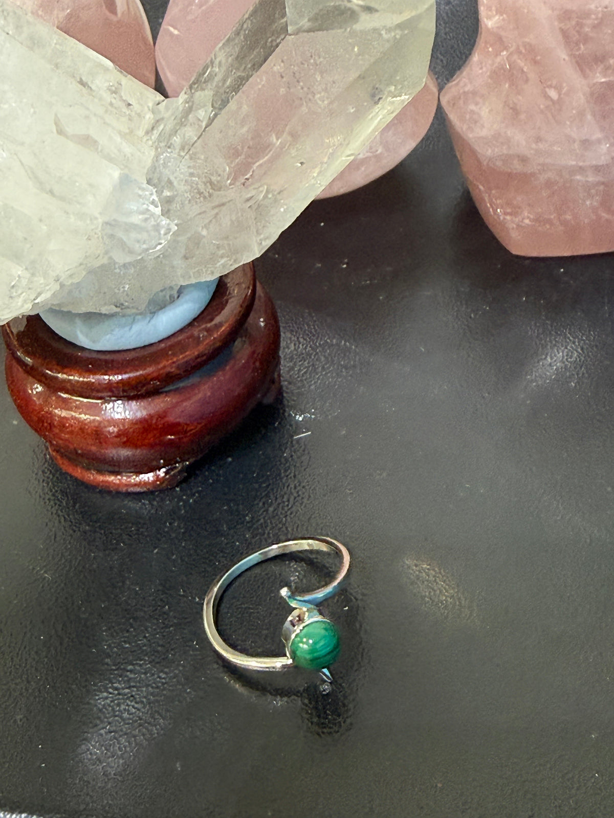 Malachite Ring – Stone of Transformation & Protection, size 7.5 Crystal Wellness