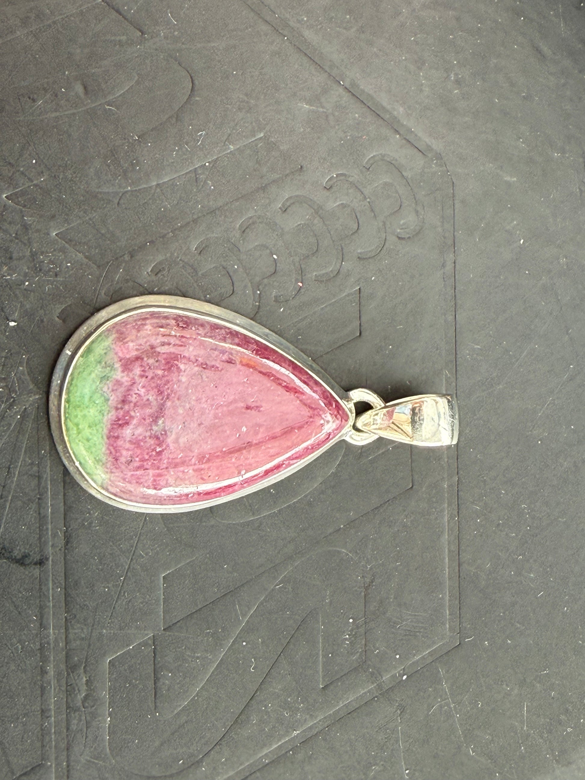 Ruby Zoisite Pendant – Passion, Growth & Heart Awakening Crystal Wellness
