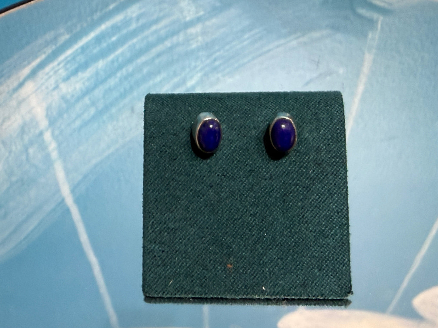 Lapis Lazuli Stud Earrings – Wisdom & Truth, 8mmx5mm Crystal Wellness