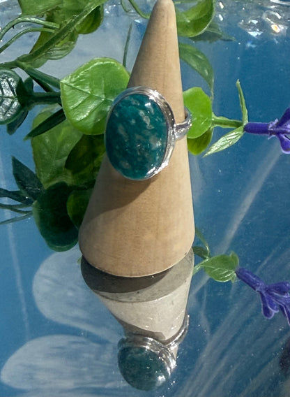 Amazonite Ring – Sterling Silver (Size 7) Crystal Wellness