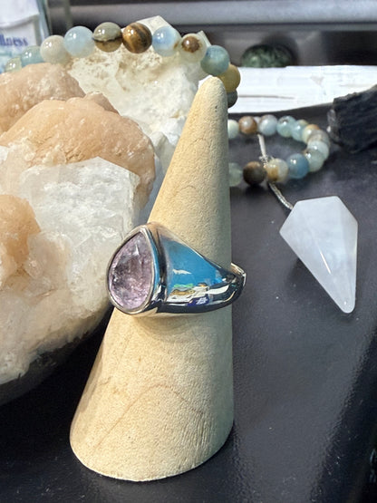 Morganite Ring, size 8.5 — Stone of Divine Love & Gentle Healing