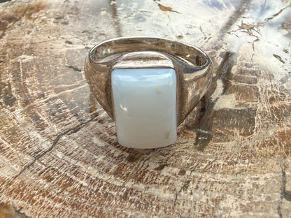 Blue Chalcedony Ring, size 8  – Calm Communication & Inner Peace Crystal Wellness