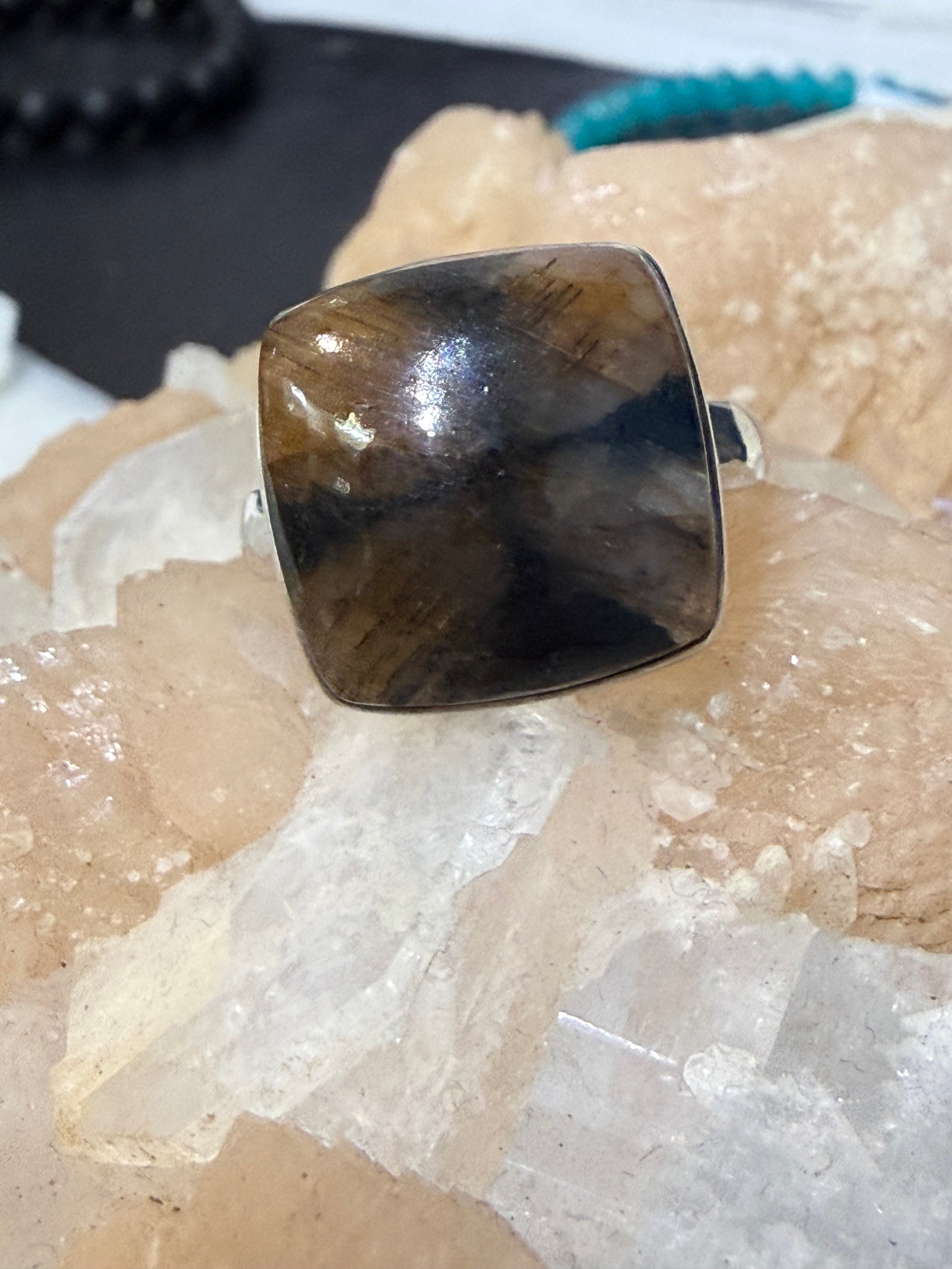 Chiastolite Ring, size 9
The Stone of Protection & Sacred Alignment Crystal Wellness