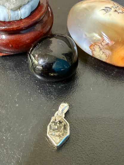 Herkimer Diamond Pendant – “Stone of Clarity, Light & Spiritual Awakening”, 17mmx10mm Crystal Wellness
