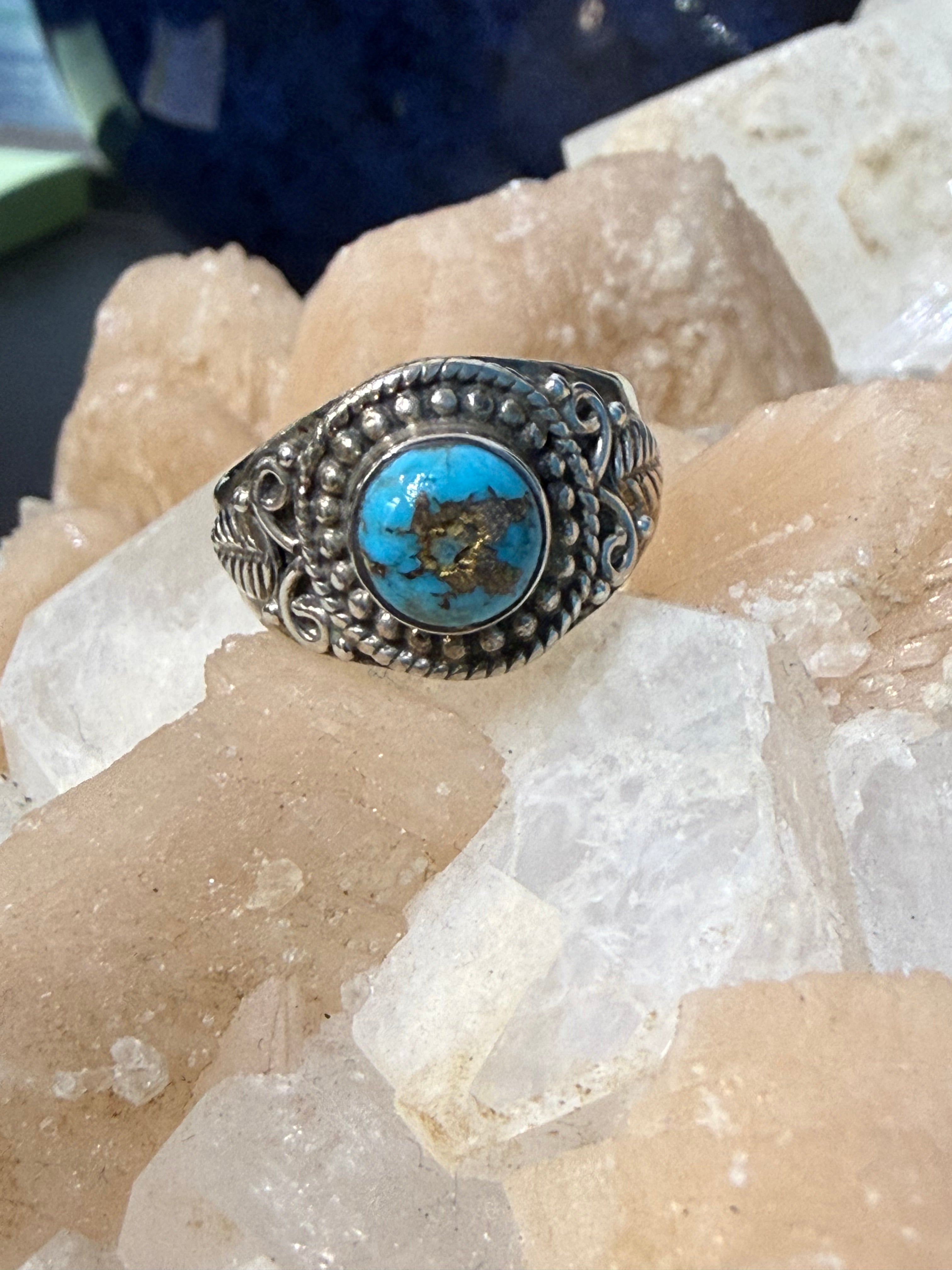 Blue Copper Turquoise Pendant – Stone of Truth & Divine Flow, size 7 Crystal Wellness