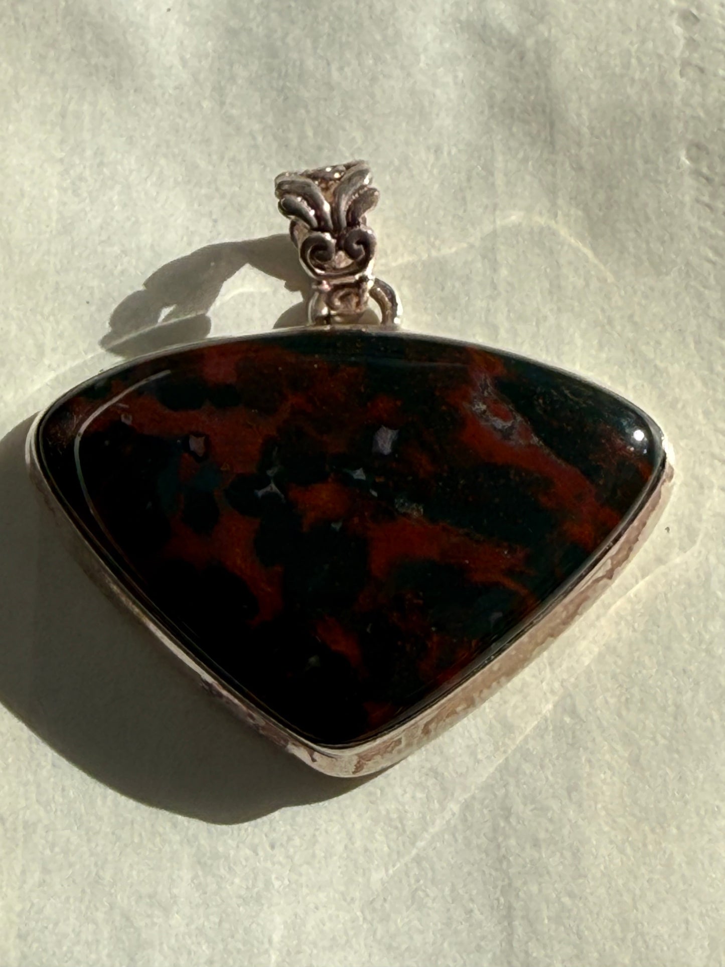 Guardian of Strength Bloodstone Pendant 20mmx37mm Crystal Wellness