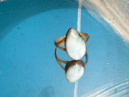 💙 Larimar Silver Ring — The Stone of Divine Calm, size 7.5 Crystal Wellness