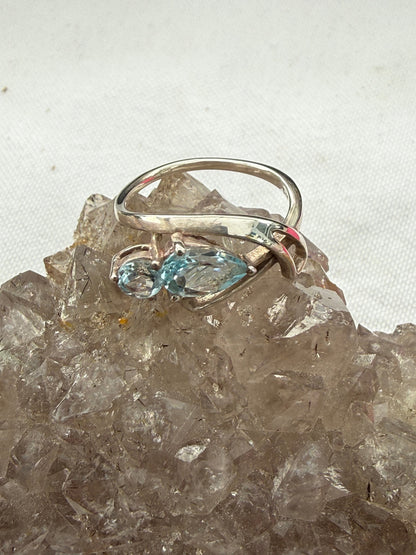 Blue Topaz Ring – A Symbol of Clarity, Truth & Peace, size 6 Crystal Wellness