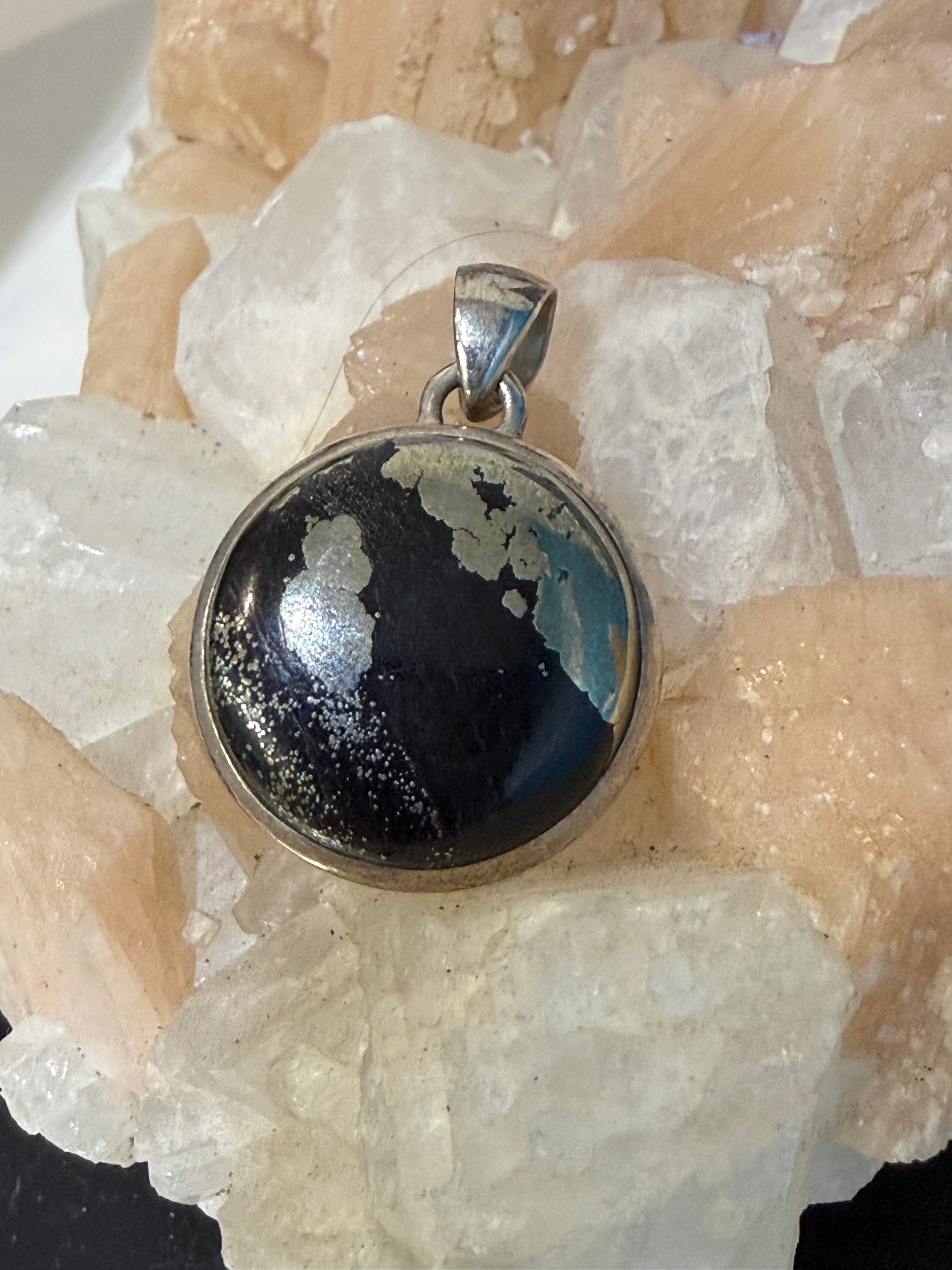 Magnetite Pyrite Pendant – Grounded Protection & Golden Manifestation, 24mmx24mm Crystal Wellness