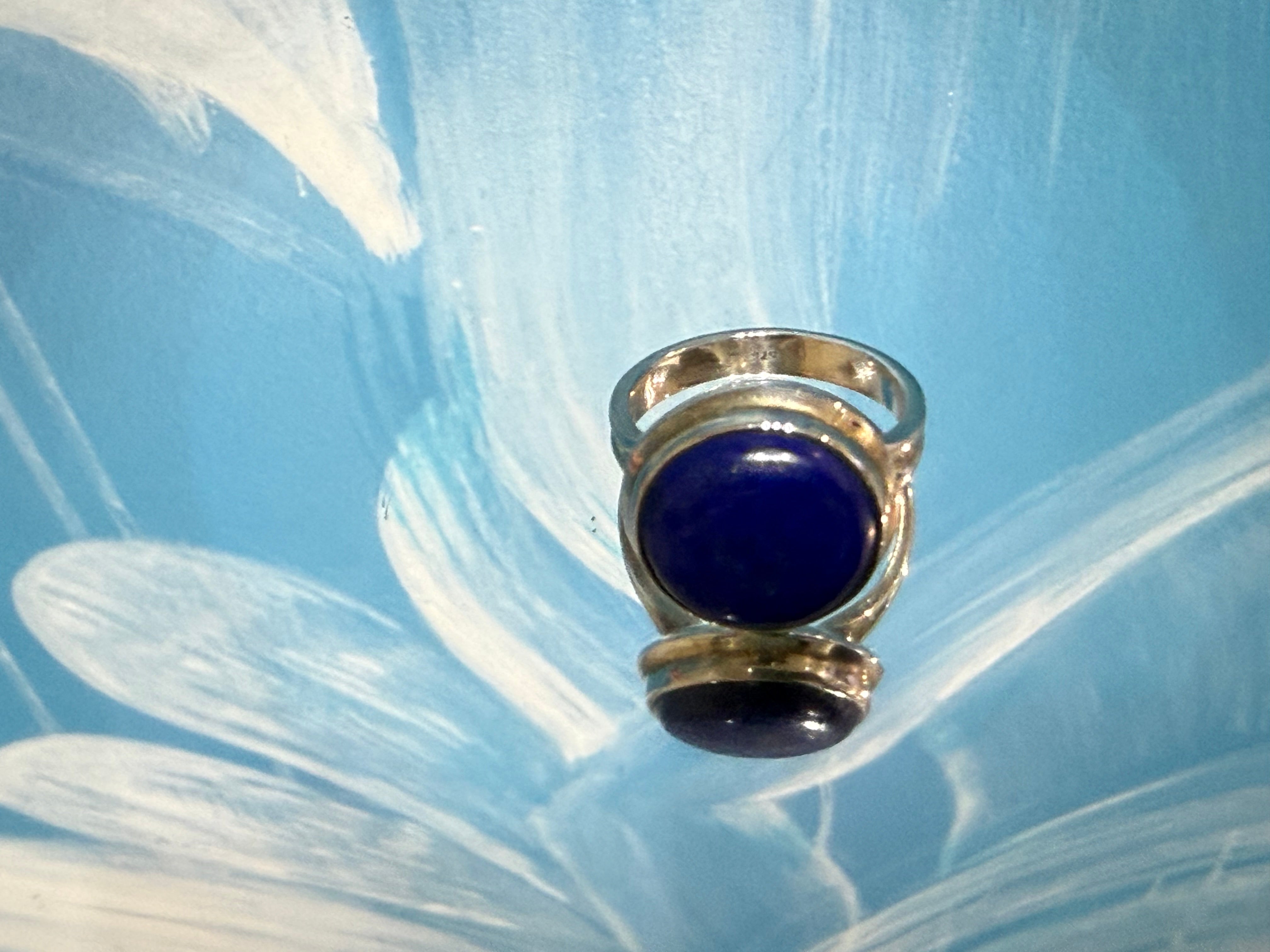 Lapis Lazuli Ring, size 9 – Wisdom, Truth & Inner Vision Crystal Wellness