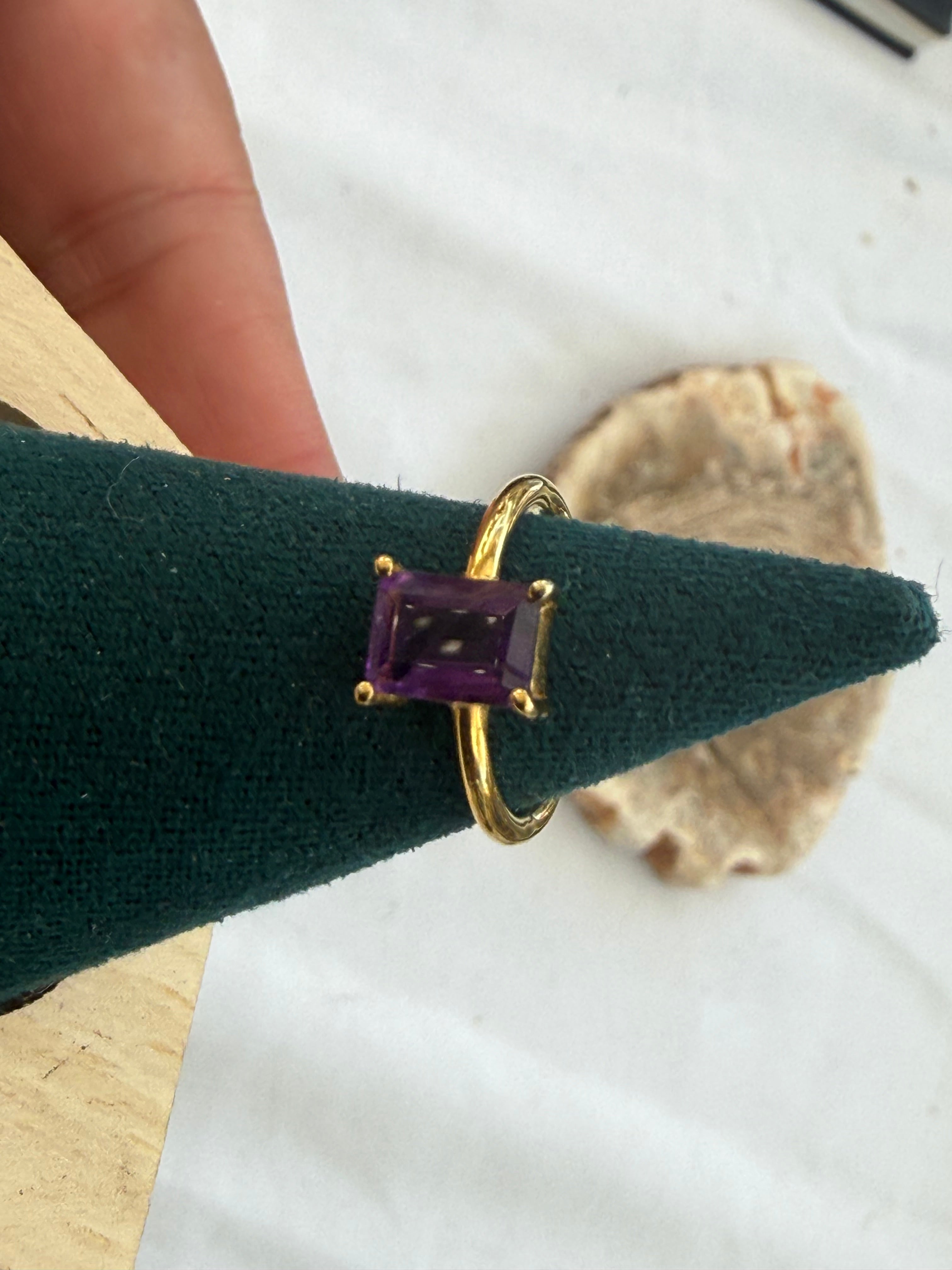 Amethyst Vermeil Ring – A Symbol of Serenity, Intuition & Spiritual Wisdom, size 3 Crystal Wellness