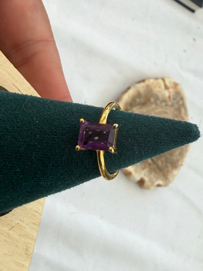 Amethyst Vermeil Ring – A Symbol of Serenity, Intuition & Spiritual Wisdom, size 3 Crystal Wellness