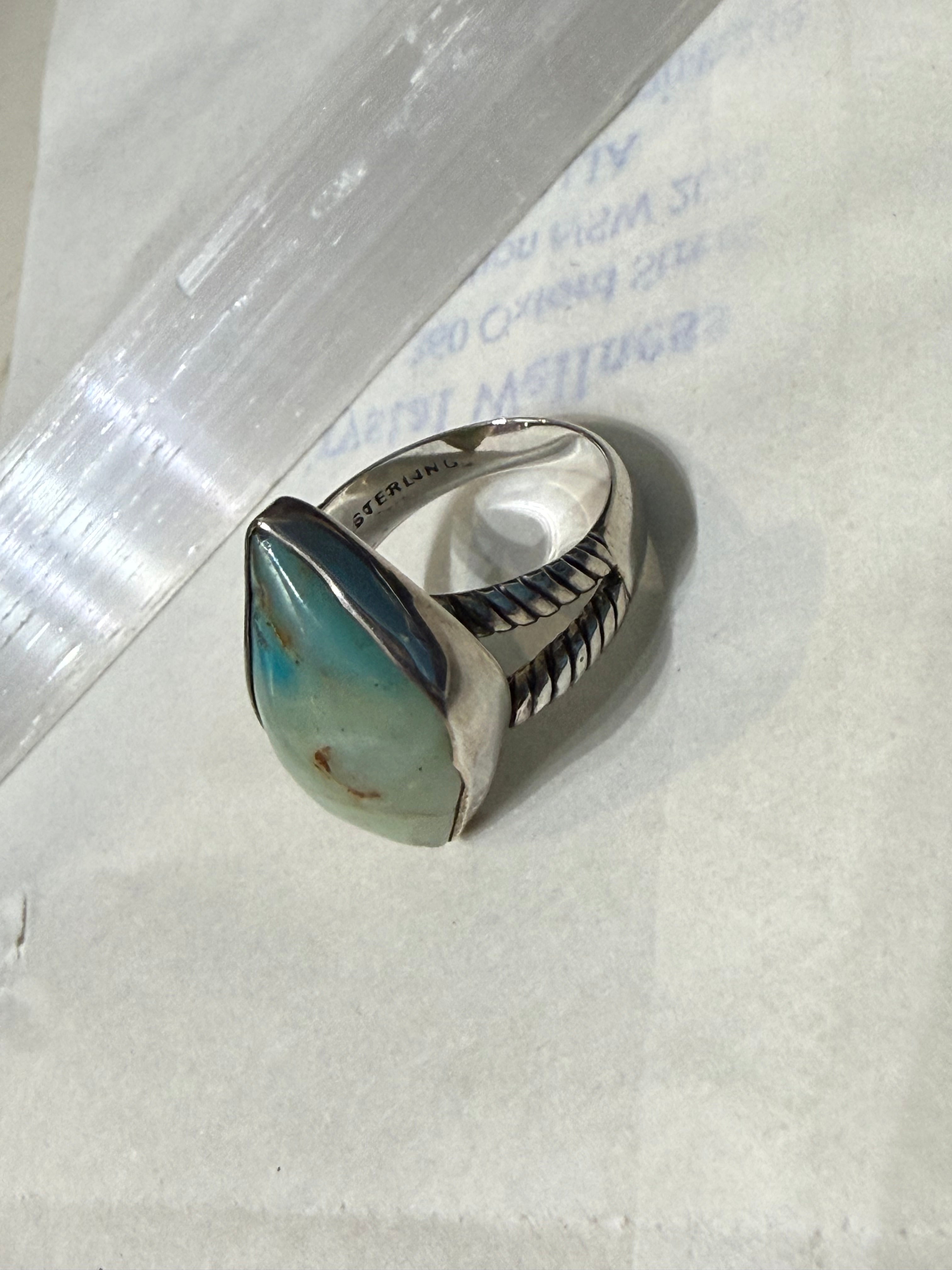Turquoise Sterling Silver Ring – Size 7 Crystal Wellness