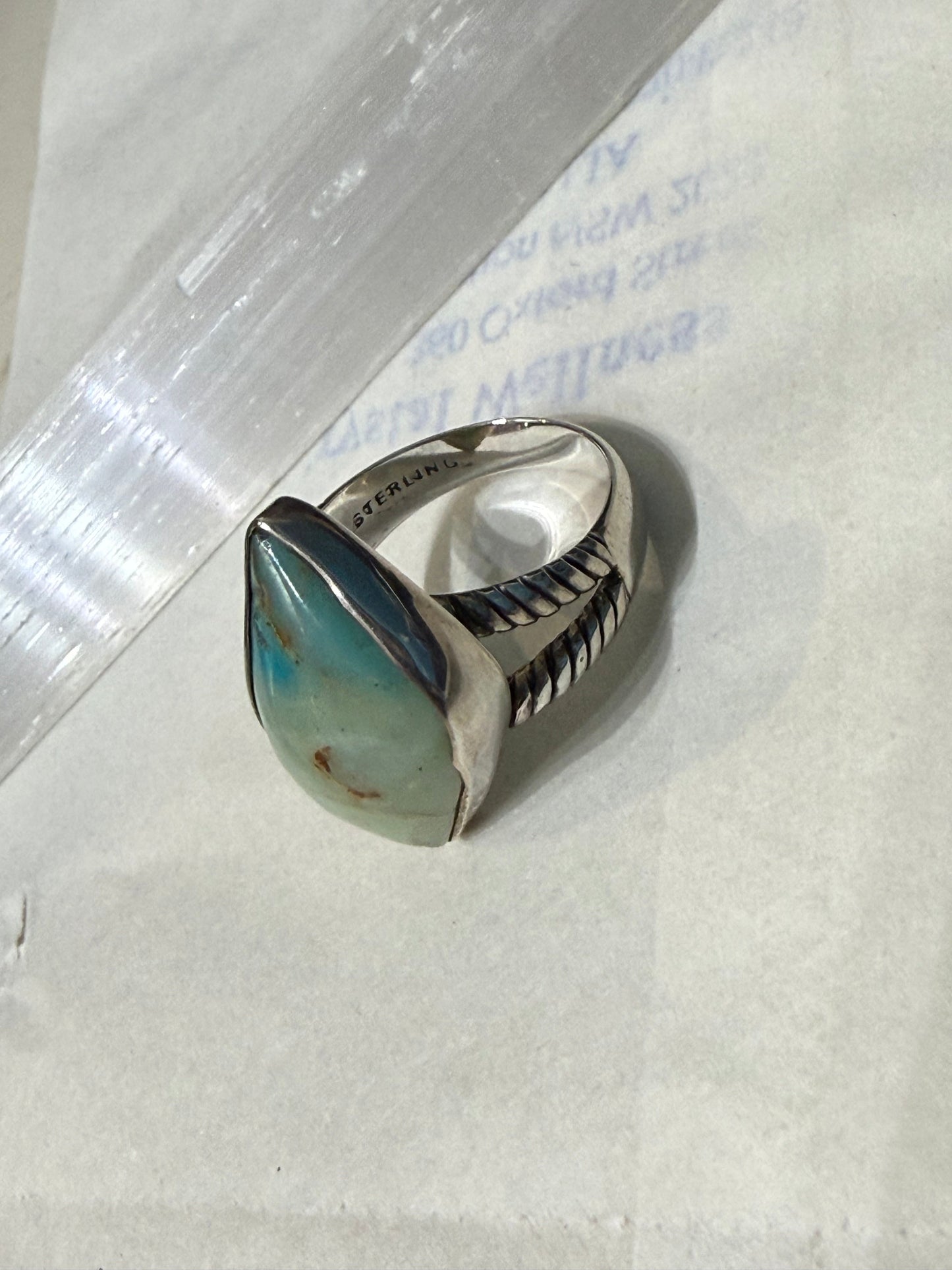 Turquoise Sterling Silver Ring – Size 7 Crystal Wellness