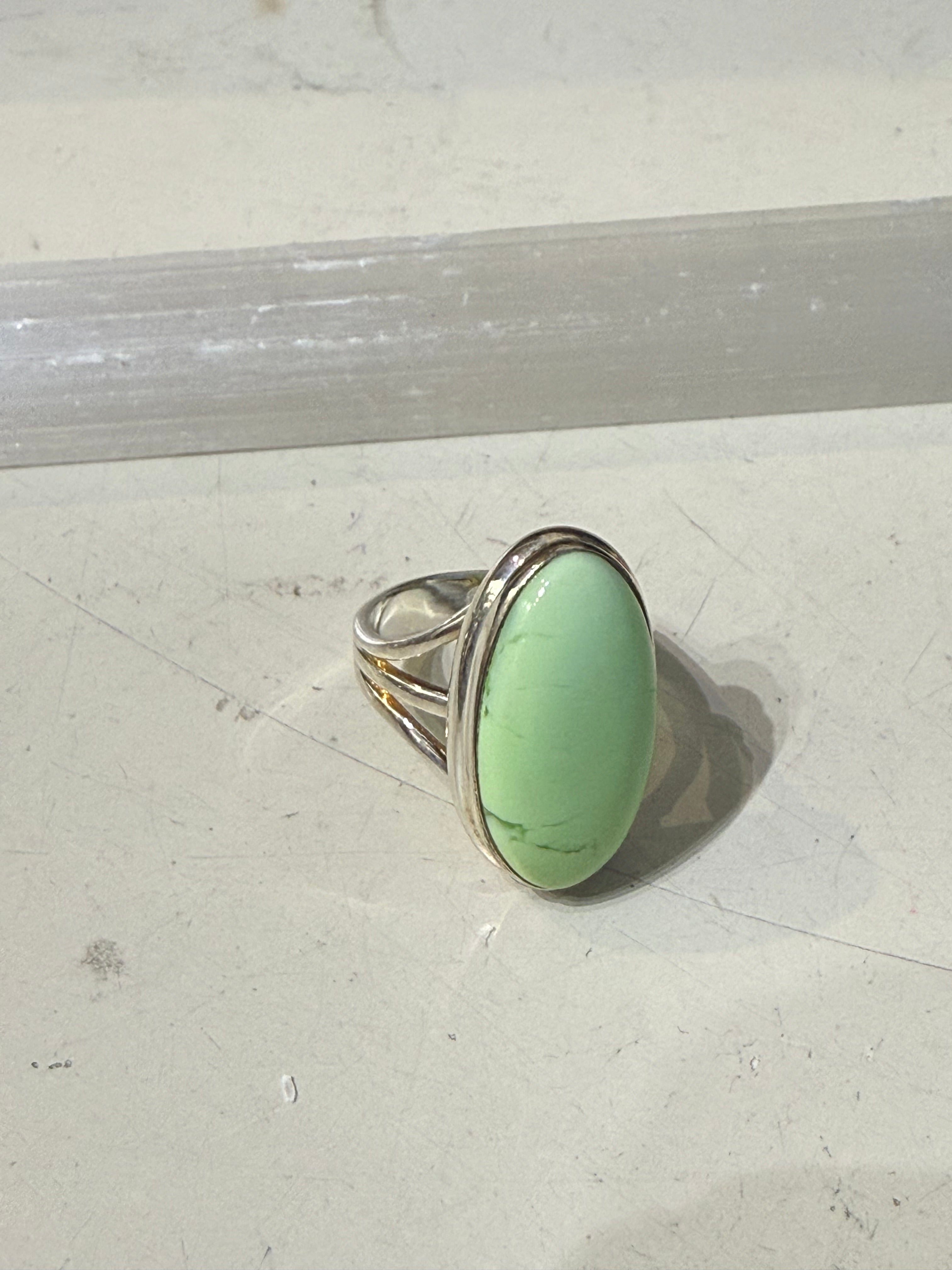 Lemon Chrysoprase Ring
A gentle ray of renewal, hope, and heart-healing energy. Size 7 Crystal Wellness