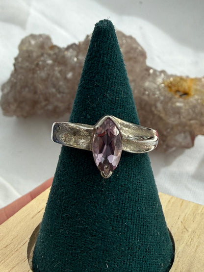 Amethyst Ring – Sterling Silver | Intuition, Calm & Spiritual Protection, size 5.5 Crystal Wellness