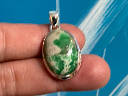 VARISCITE PENDANT — “Stone of Emotional Healing & Inner Peace”25mmx15mm Crystal Wellness