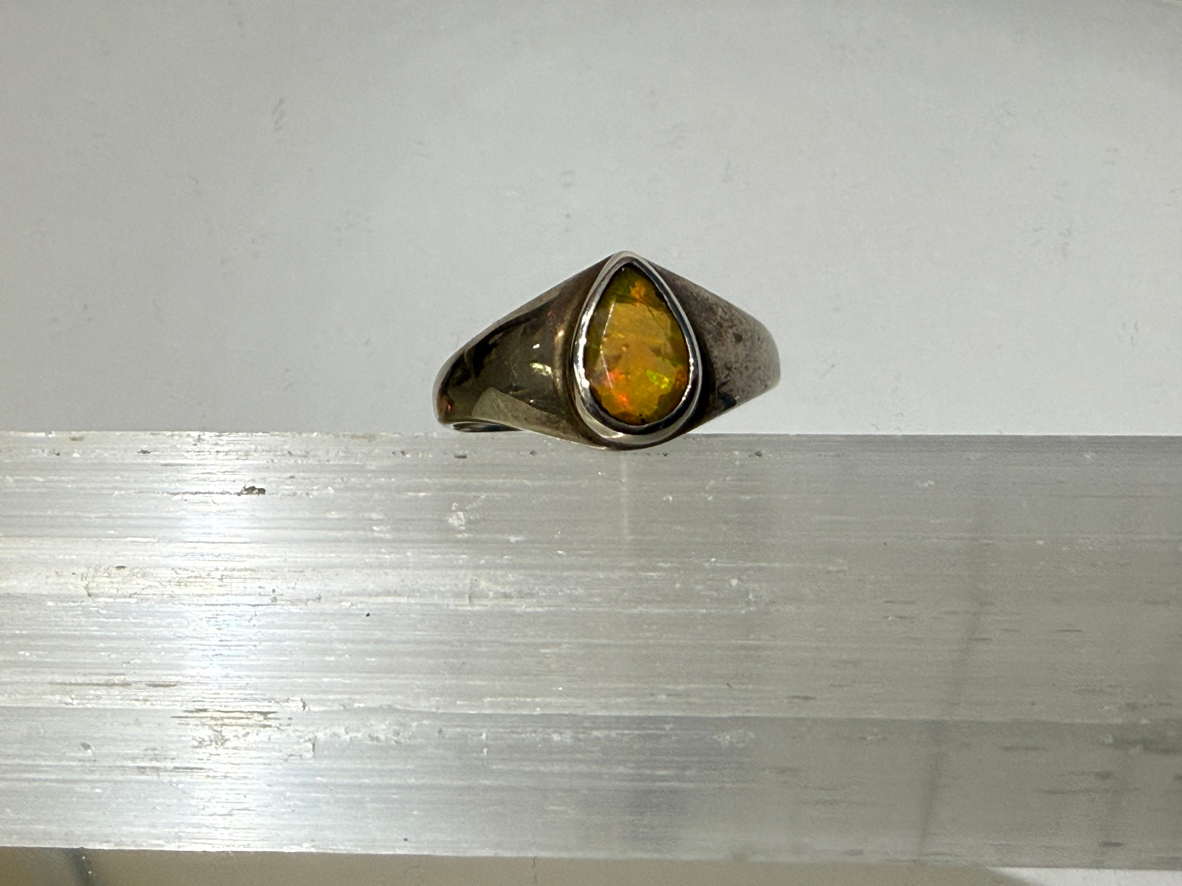 Ethiopian Opal Ring, size 7.5 – Flame of Intuition Crystal Wellness