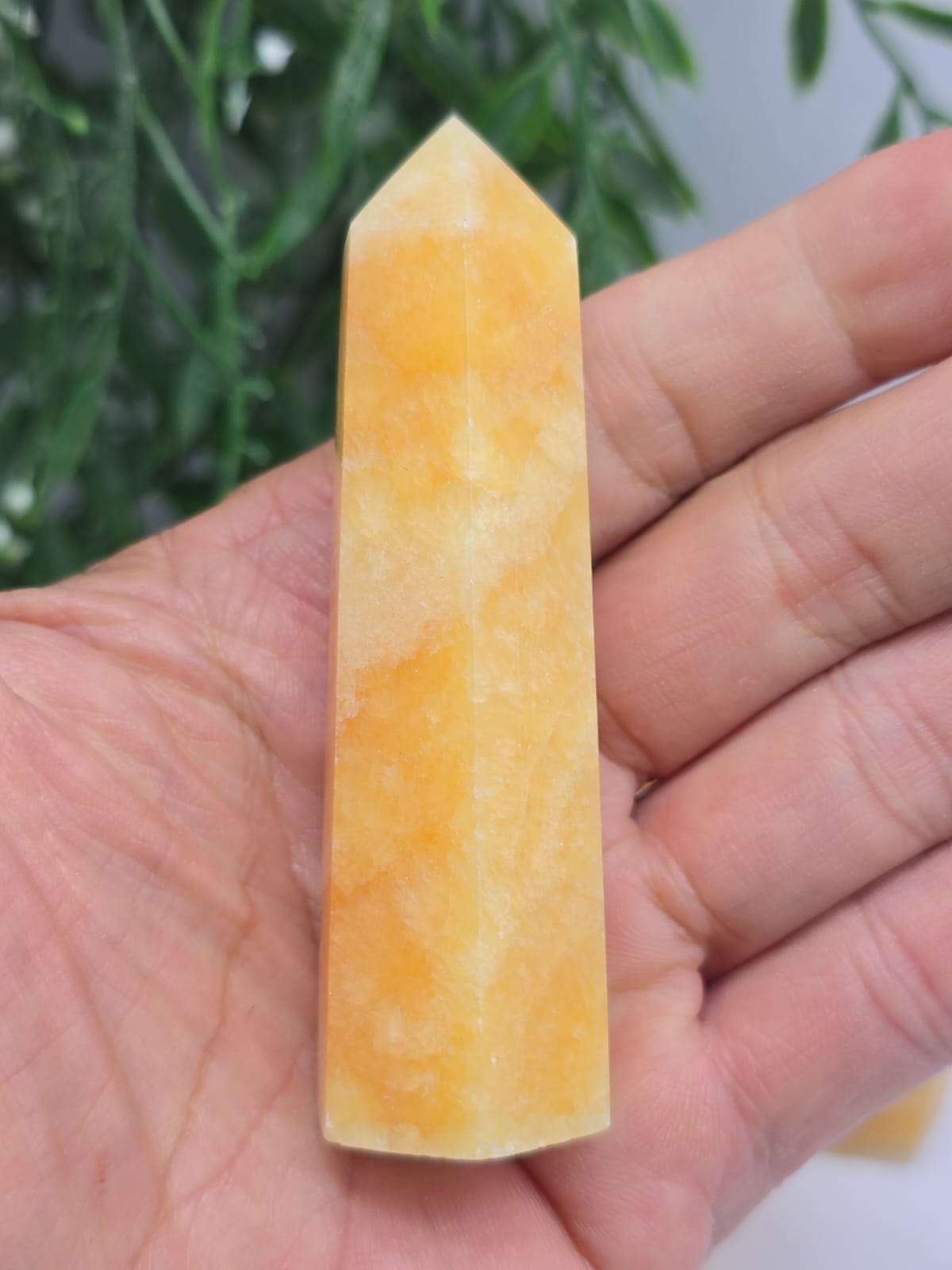 Yellow Calcite Point 8x2cm Crystal Wellness
