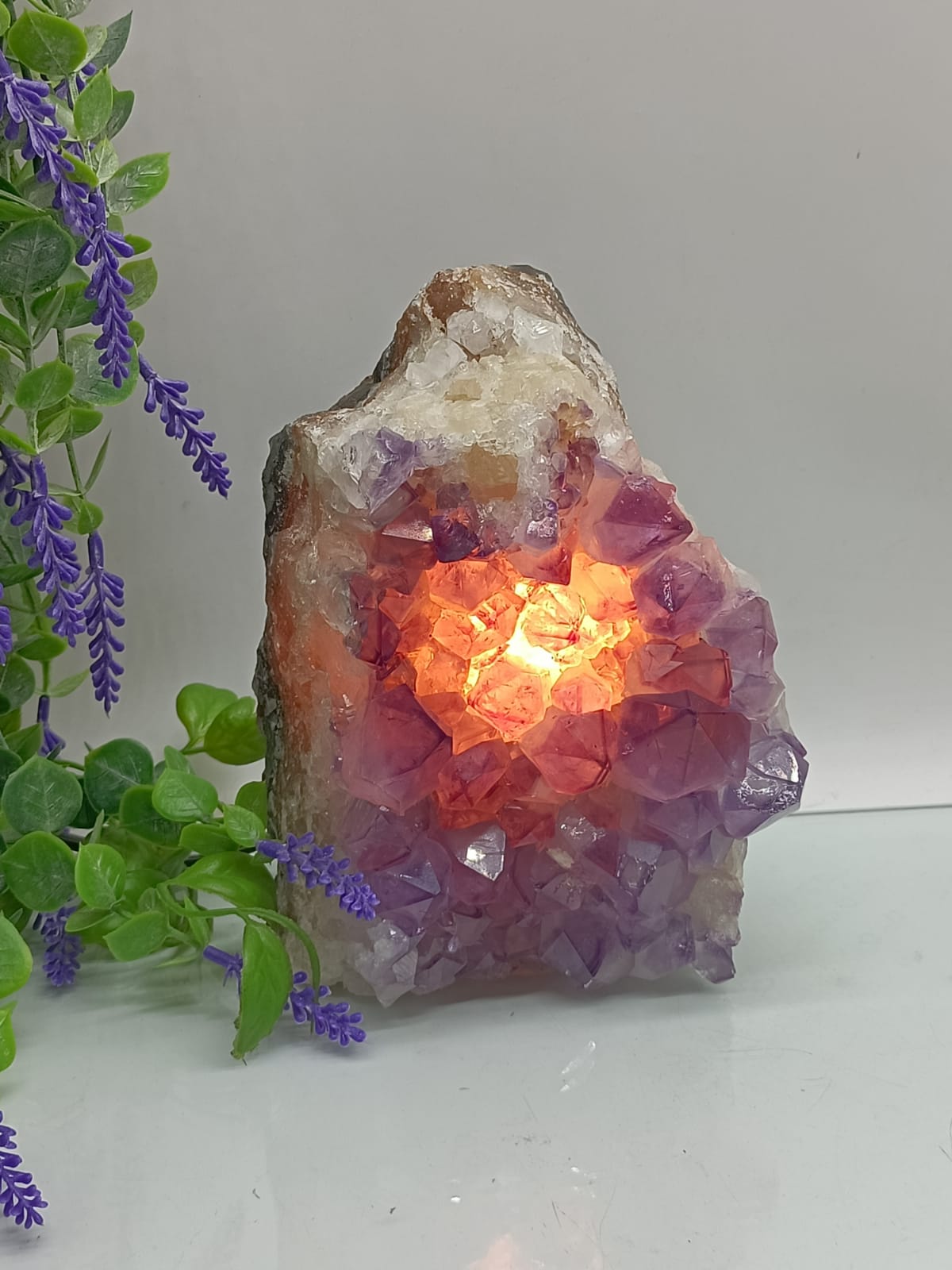 Amethyst Cluster Lamp 2.20kg Crystal Wellness