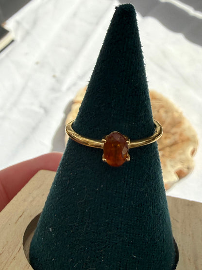 Orange Kyanite Vermeil Ring – Stone of Creativity, Confidence & Inspired Action Crystal Wellness