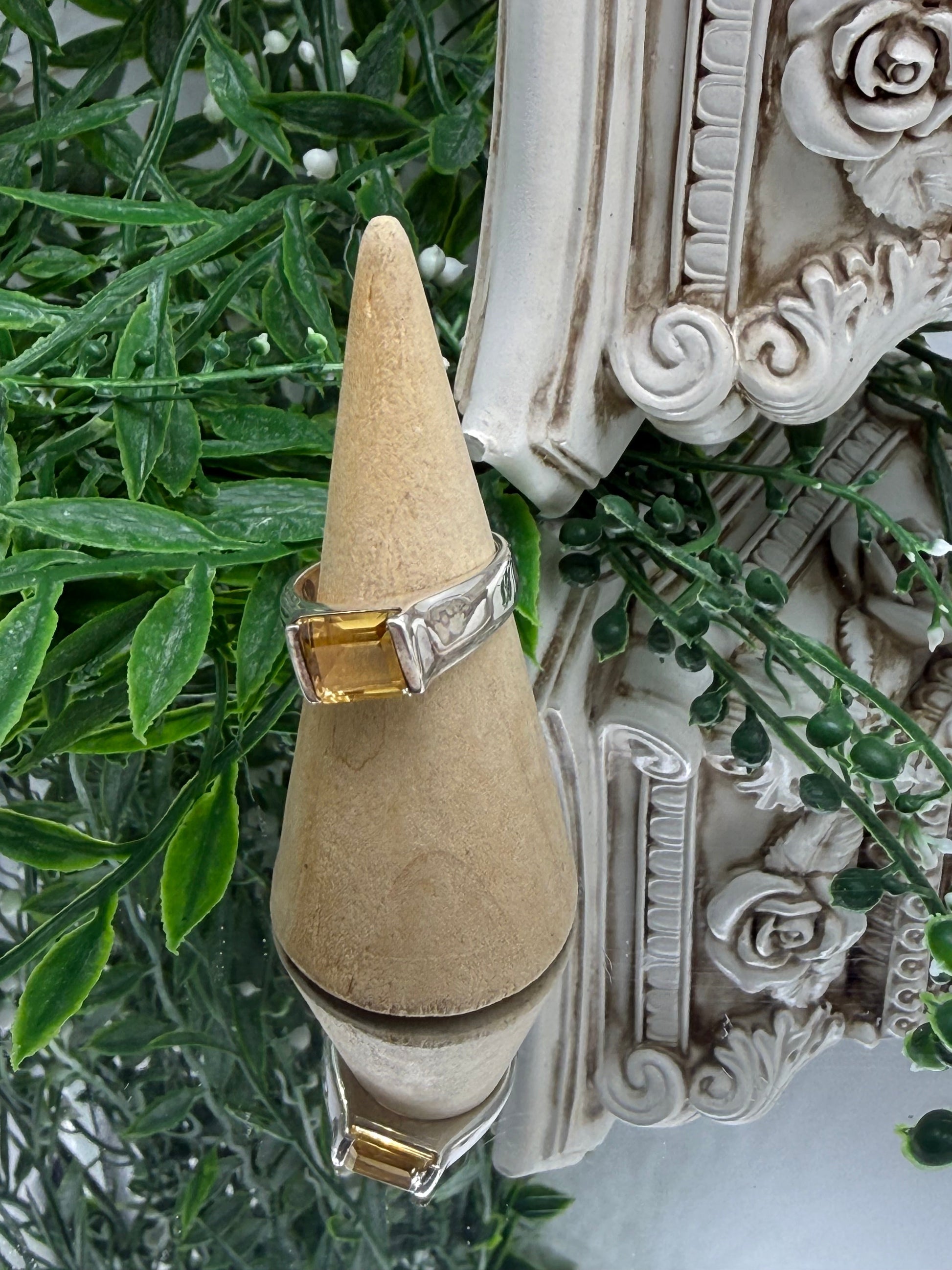 Citrine Sterling Silver Men’s Ring – Prosperity, Confidence & Personal Power Crystal Wellness