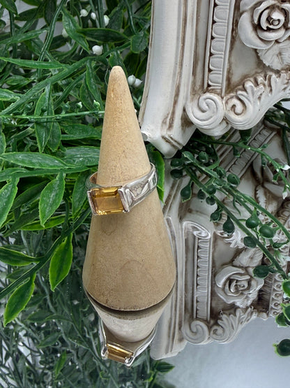 Citrine Sterling Silver Men’s Ring – Prosperity, Confidence & Personal Power Crystal Wellness