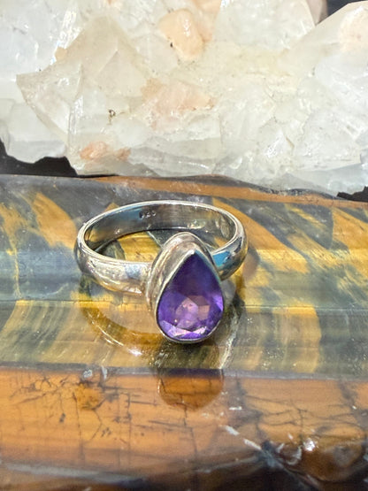 💜 Amethyst Ring — “Crown of Serenity”, size 8 Crystal Wellness