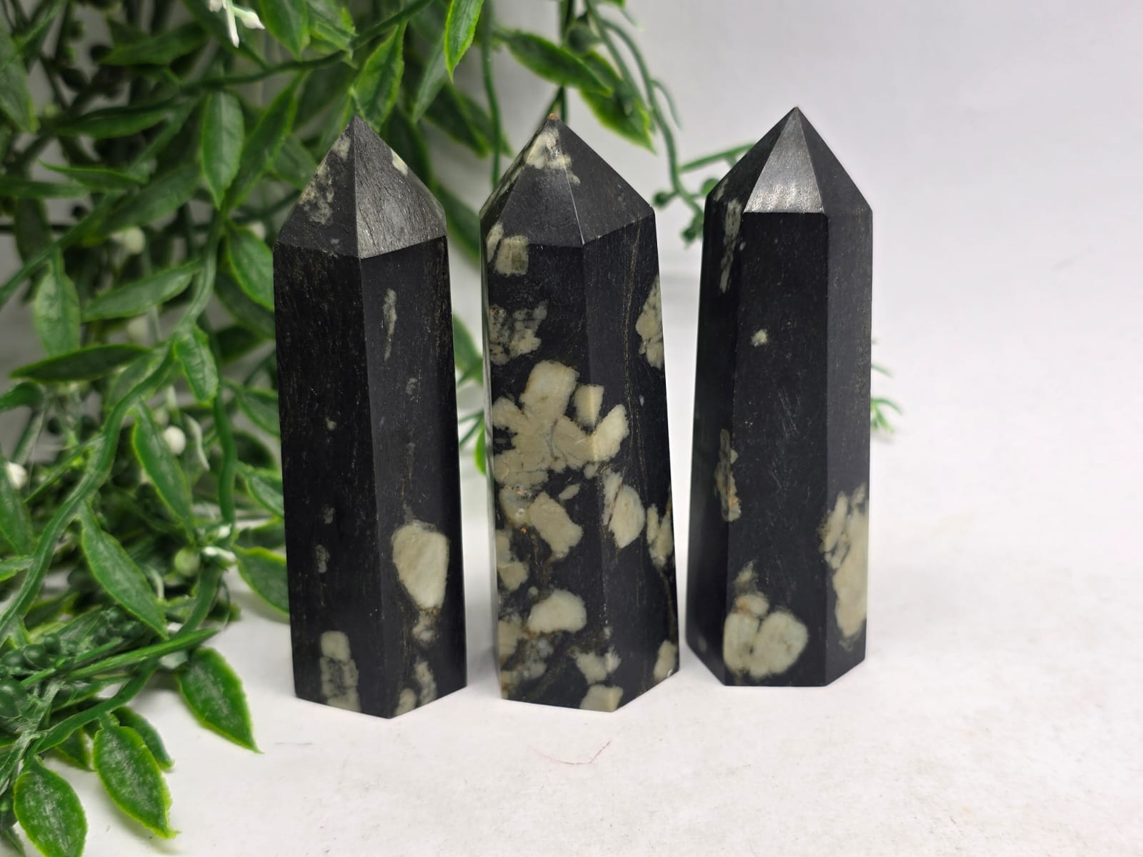 Plum Blossom Jasper Point Crystal Wellness