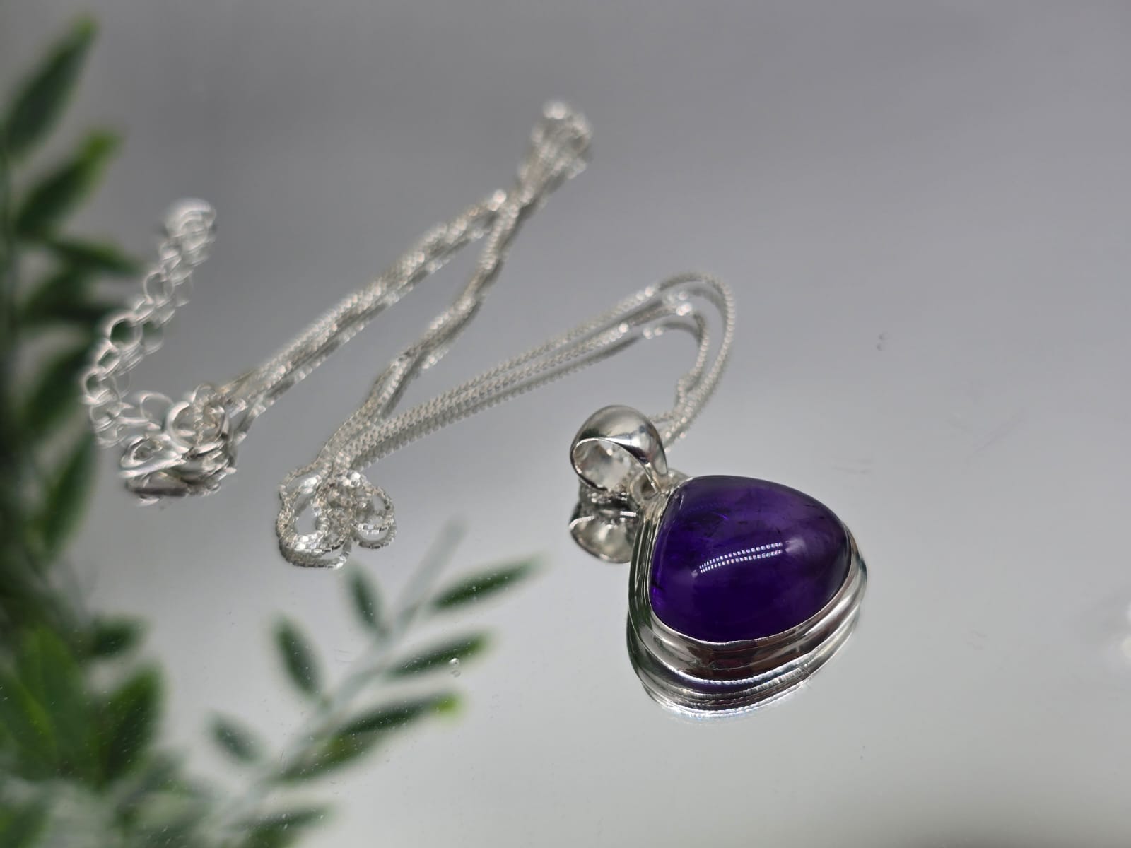 925 Sterling Silver Amethyst Pendant Crystal Wellness