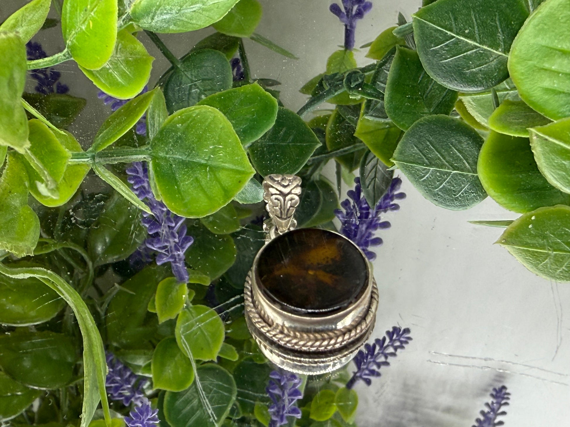 Golden Amber Pendant — Warmth, Protection & Ancient Light, 16mmx16mm Crystal Wellness