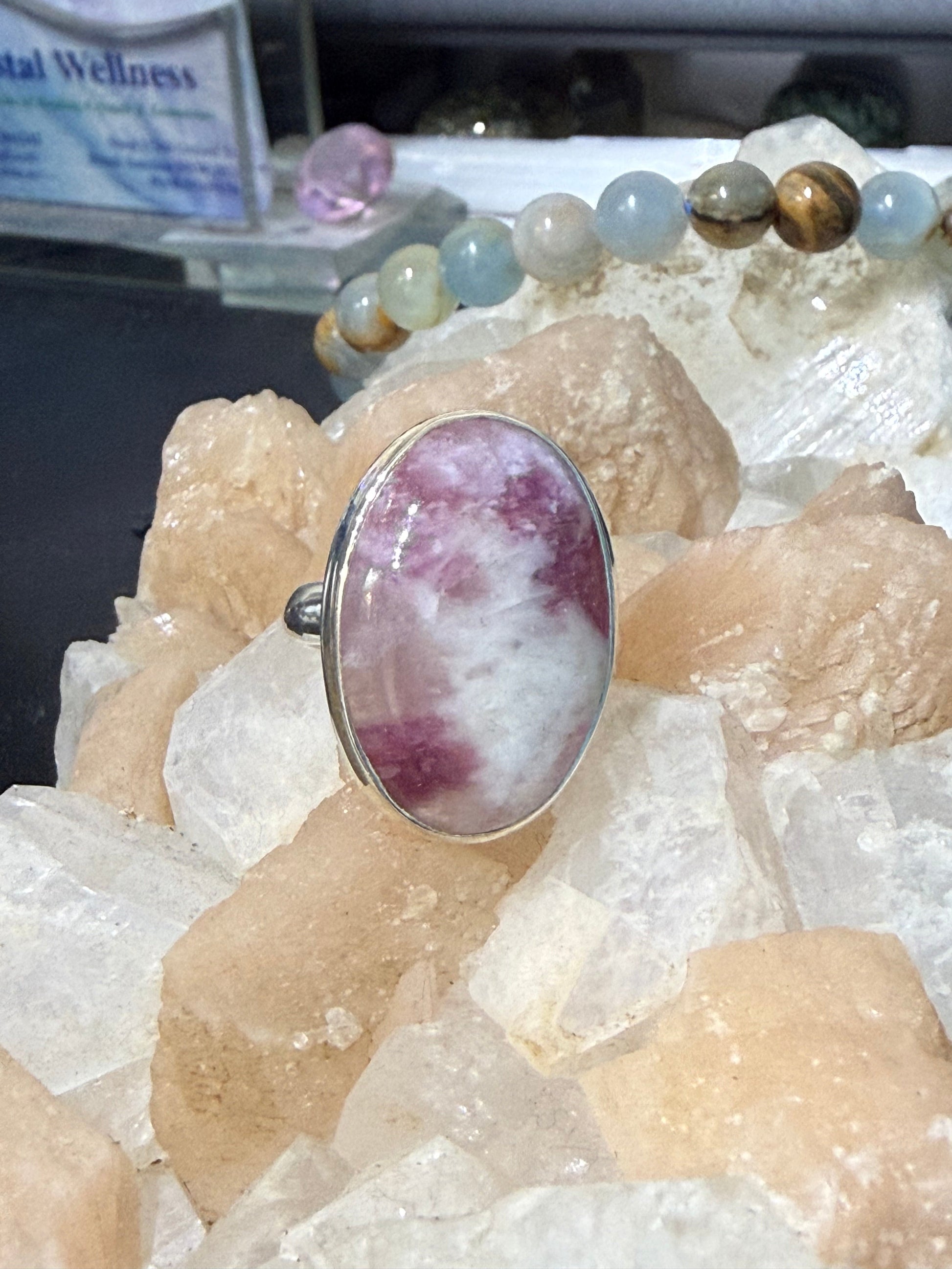 Cinnabar Ring, size 8 – The Stone of Prosperity & Personal Power Crystal Wellness