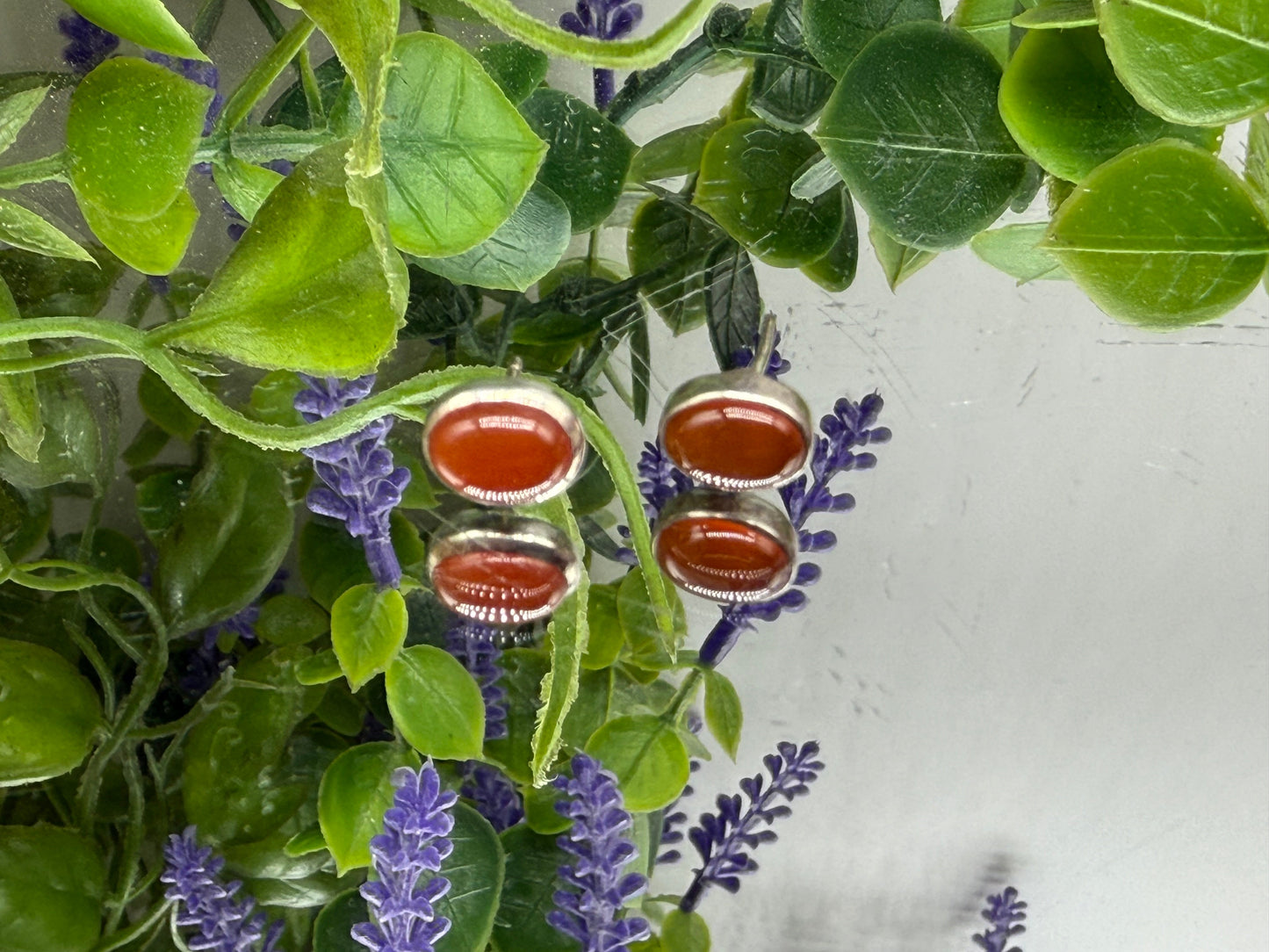 Carnelian Stud Earrings ✨, 8mmx6mm Crystal Wellness