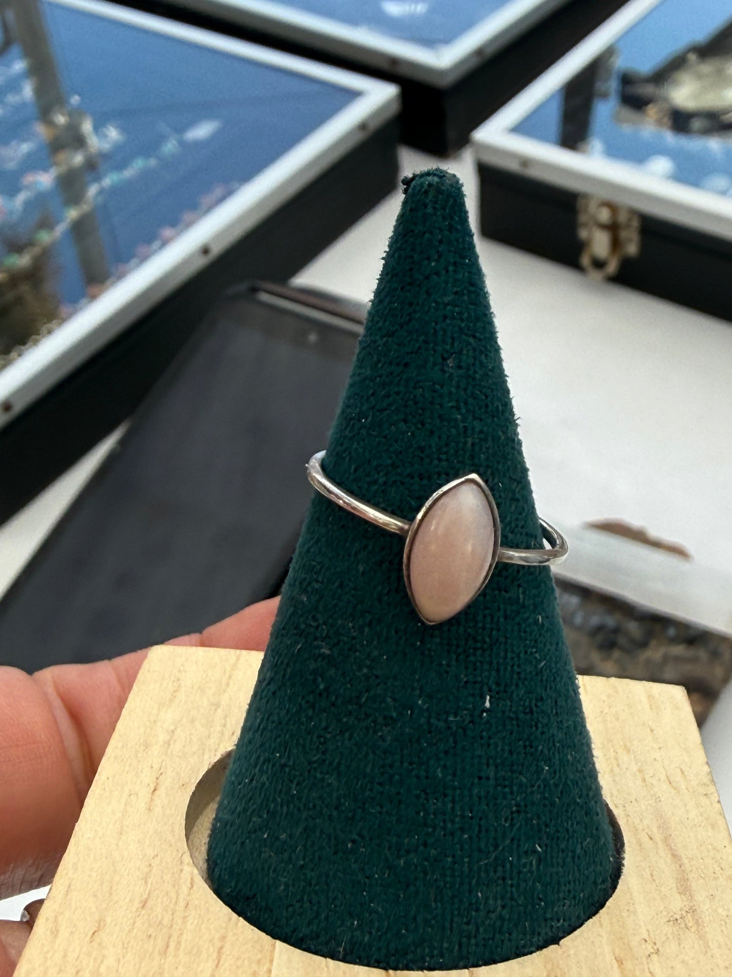🌸 Pink Opal Ring — Stone of Gentle Love & Emotional Healing, size 7 Crystal Wellness