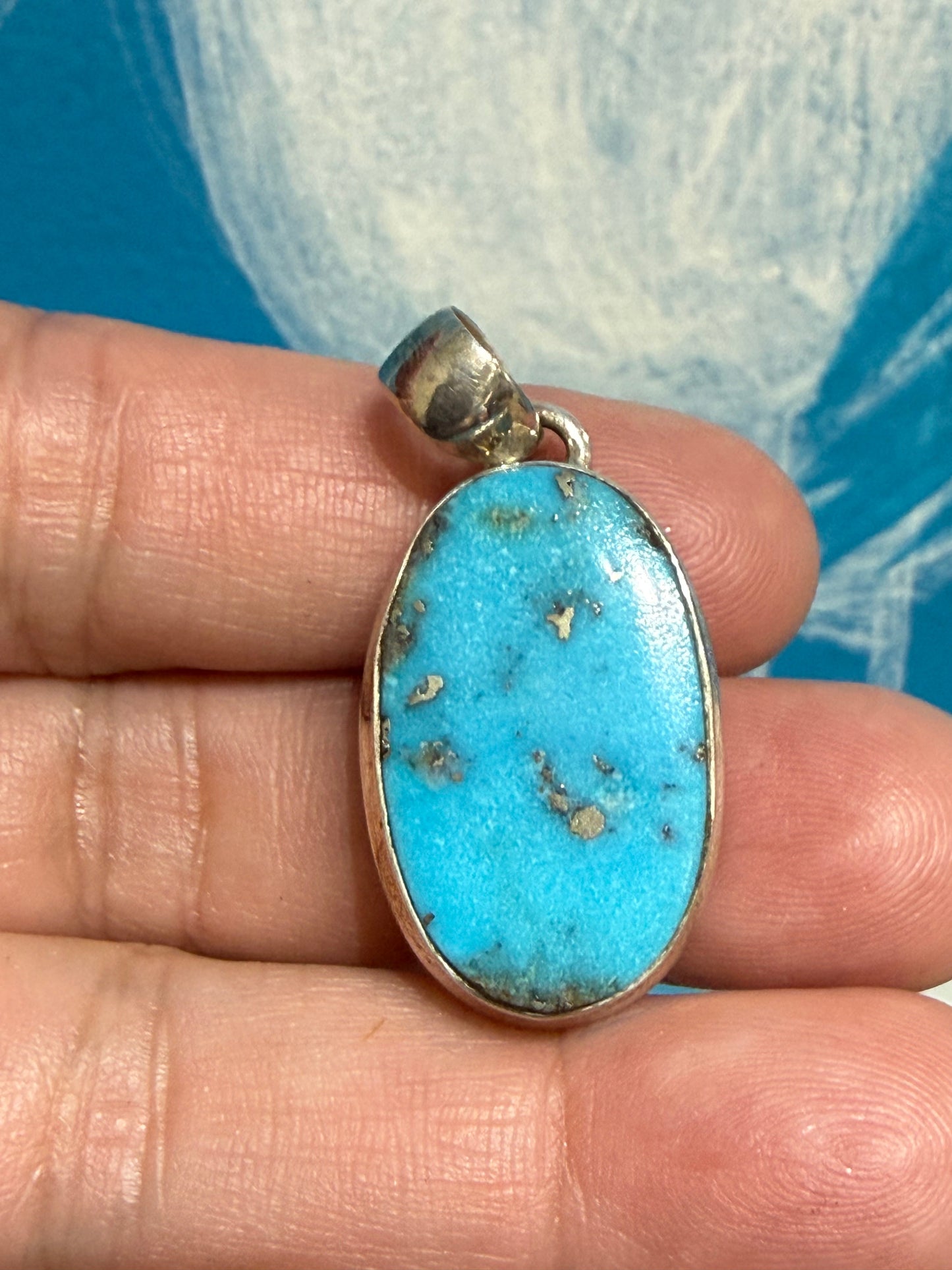 Iranian Turquoise Pendant — Ancient Wisdom & Sacred Protection, 26mmx18mm Crystal Wellness