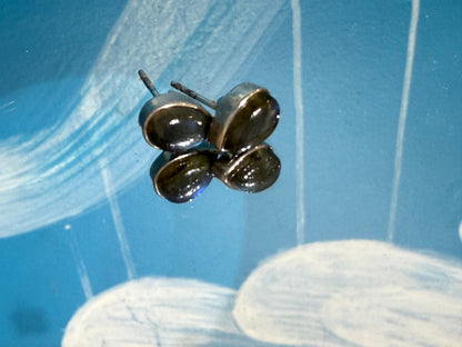 Labradorite Stud Earrings – Protection • Intuition • Transformation, 10mmx6mm Crystal Wellness