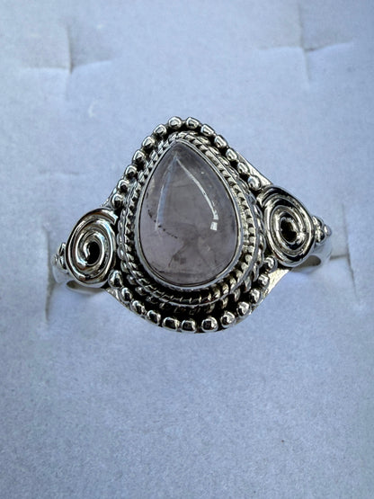 Rose Quartz Ring – Stone of Love, Self-Love & Gentle Healing, size 9 Crystal Wellness