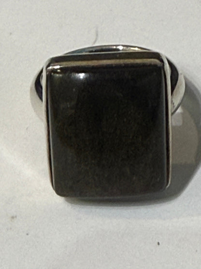 Golden Shield Goldsheen Obsidian Ring – Size 4 Crystal Wellness