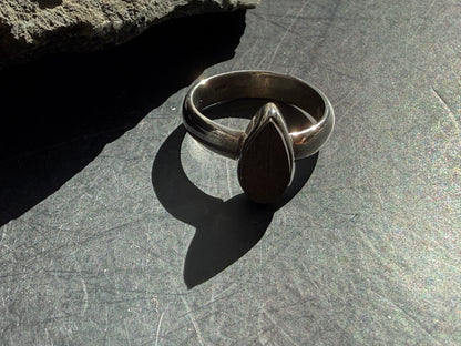 Gibeon Meteorite Ring, size 5  – Cosmic Wisdom & Ancient Strength Crystal Wellness