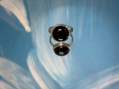 Black Onyx Ring, size 10
The Stone of Strength, Protection & Inner Power Crystal Wellness